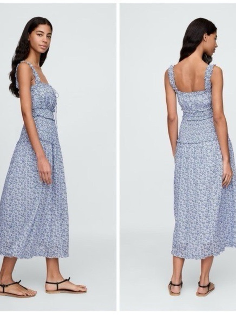 NWT sz Large Gap × DÔEN Floral Midi Dress - Picture 2 of 6